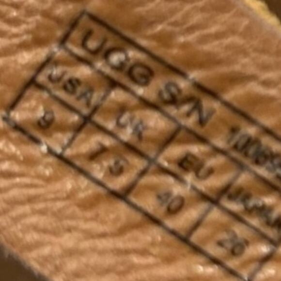 UGG Lillie Gold Suede Metallic Wedge Sandal Women's 9 Braided Strappy Tassel - Picture 5 of 7